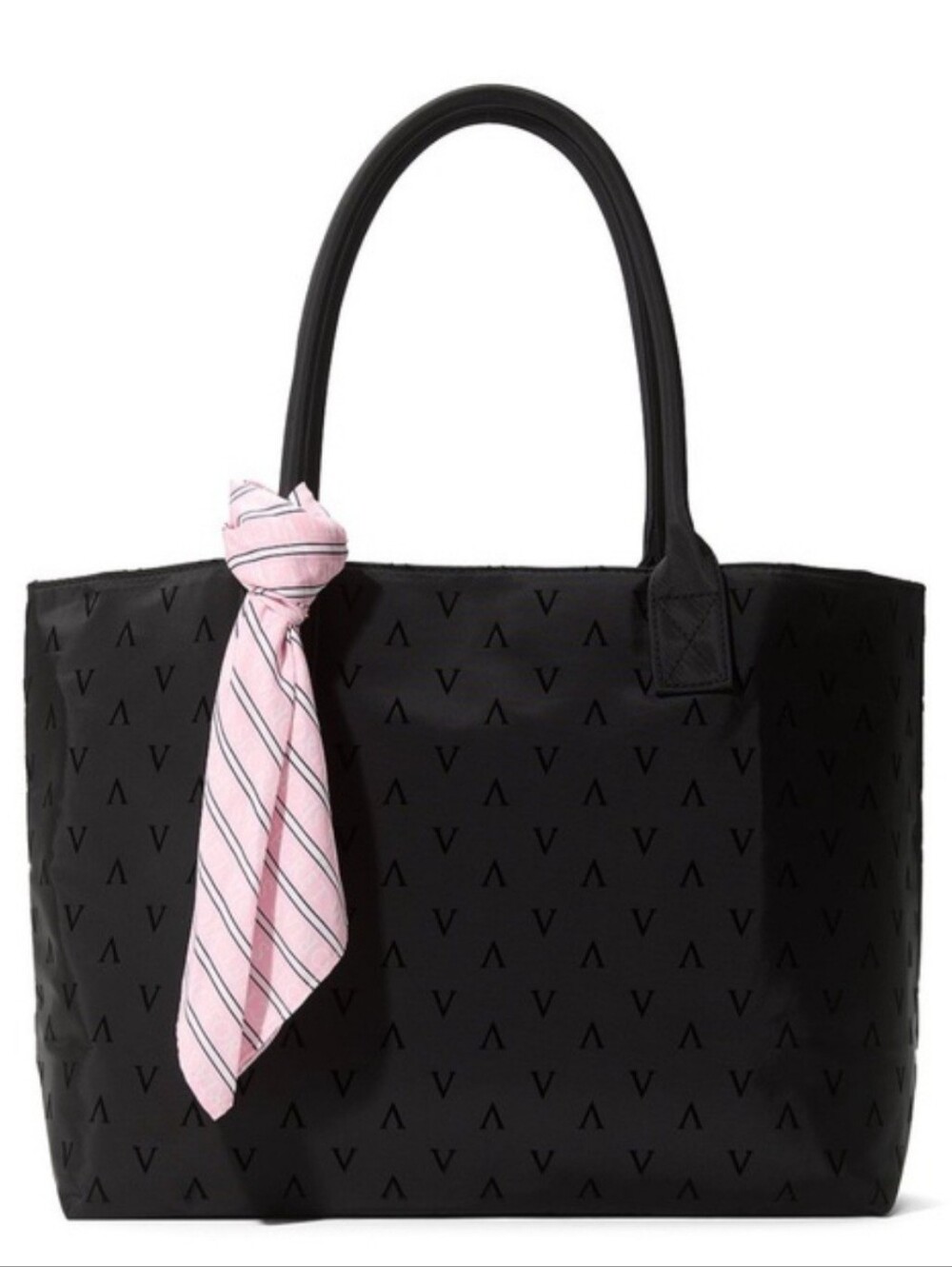 New/tags Victoria's Secret Black Tote with Pink Accent Scarf